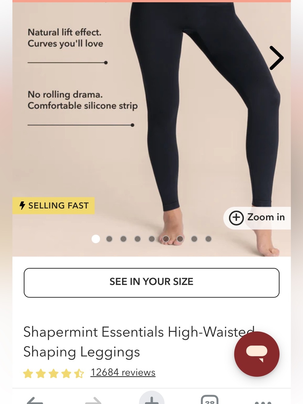 Empetua 🖤Shapermint Black High-Waisted Shaping Leggings XXL
